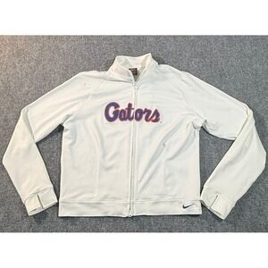 Nike Florida Gators Full Zip Track Jacket White Womens 12-14 Mock Neck